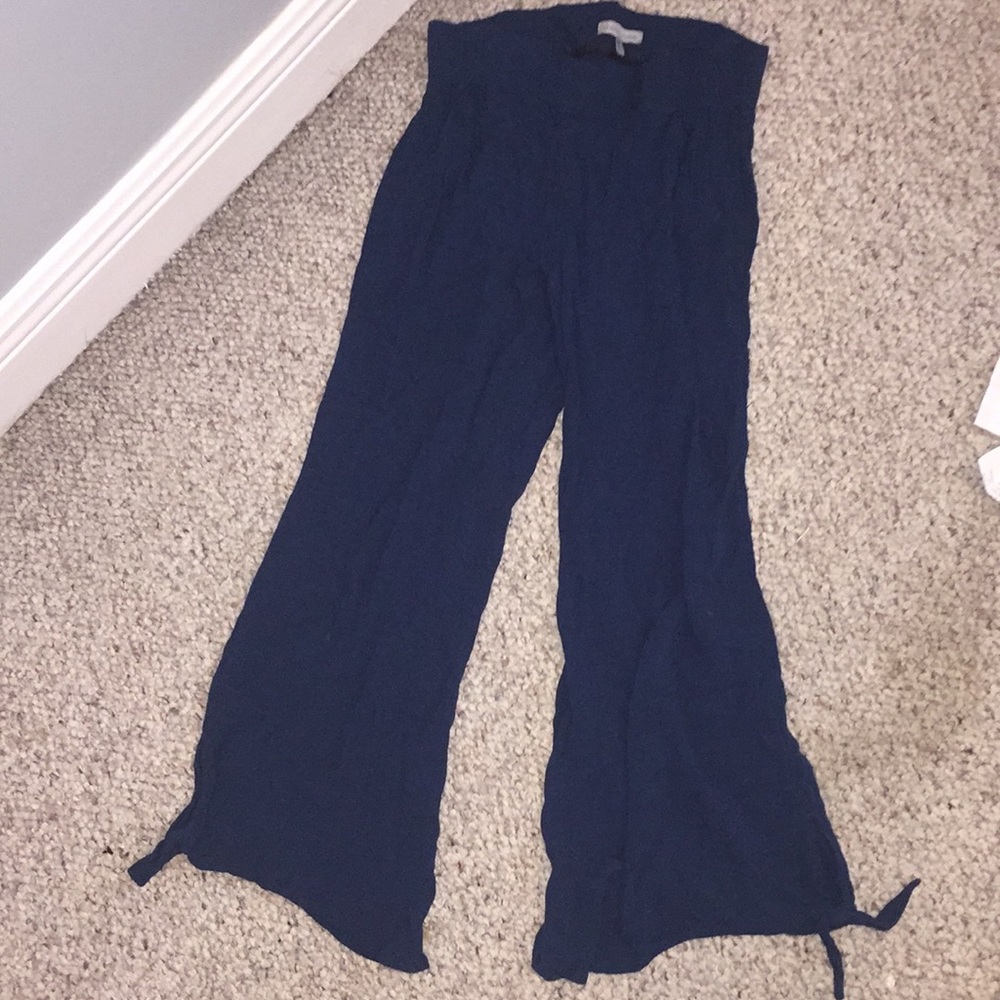 Turquoise flare bottom boho style pants